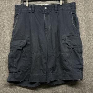 Vintage Polo Ralph Lauren Cargo Shorts Mens 36 Navy Blue Baggy Pockets Heavy Y2K